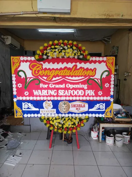 Papan Bunga Ucapan Selamat Mustikajaya