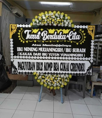 Papan Bunga di Mustikajaya